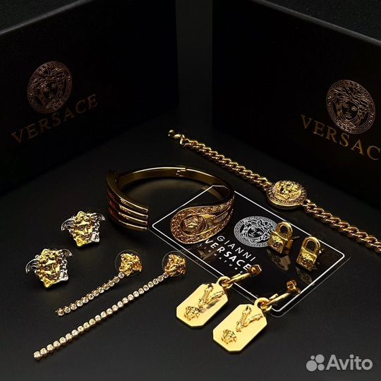 Серьги Versace браслет Версаче