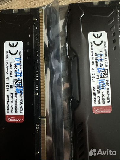 Оперативная память Kingston HyperX DDR4 16(2*8Gb)