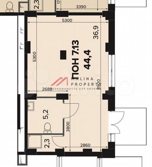 Сдам торговое помещение, 45 м²