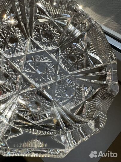 Пепельница хрустальная Богемия, Чехословакия