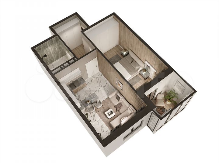 1-к. квартира, 47,8 м², 4/7 эт.