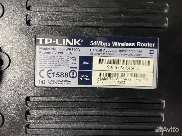 Wi-Fi роутер TP-LiNK WR340G