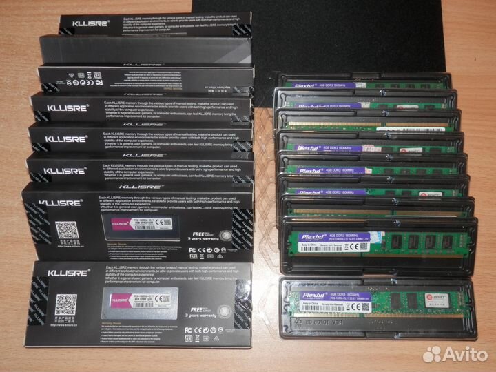 DDR2-2Gb-800мгц;DDR3-4Gb:8G-1600мгц;1800мгц