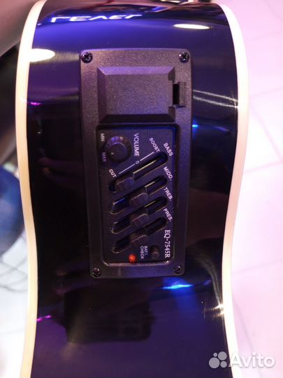 Гитара электроакустическая чёрная Elitaro