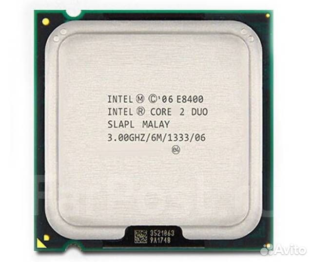 Процессор Intel Core 2 Duo E8400 LGA775, 2x 3000Гц