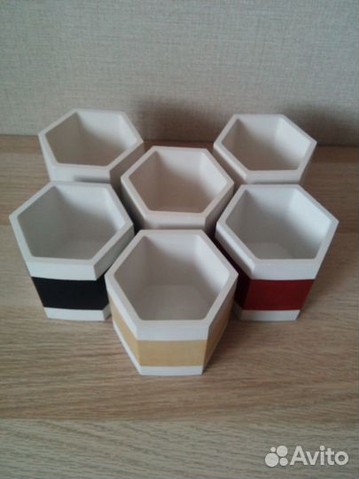 Кашпо гипсовое ручная работа