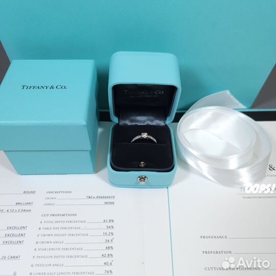 Кольцо Tiffany & Co 0.26 Ct оригинал