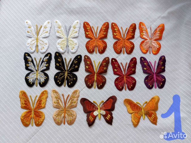 Термоаппликации* аппликация нашивка бабочки вишня