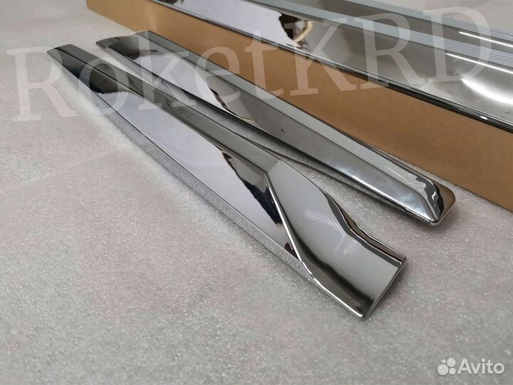 Молдинги дверей prado 150 хром