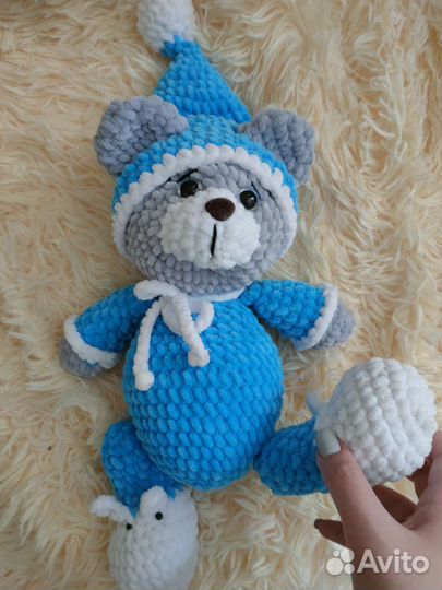 Мишка в пижамке ручной работы