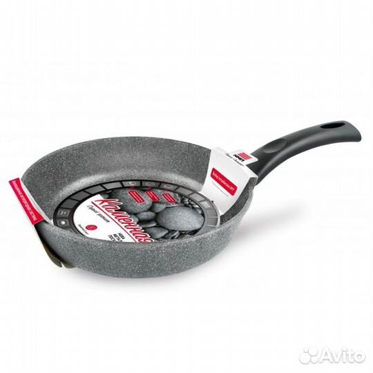 Сковорода 26 см Каменная Серый гранит