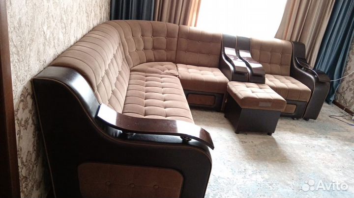 Угловой диван с креслами бу