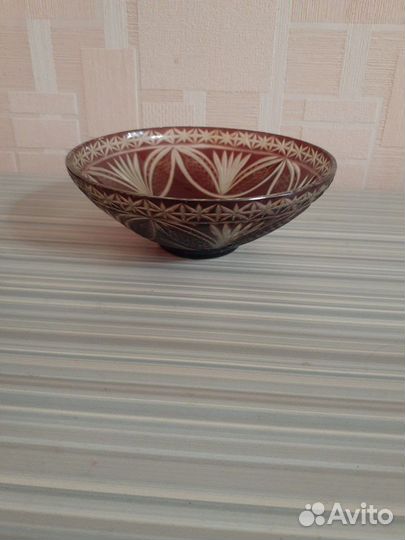 Салатник. цветной хрусталь