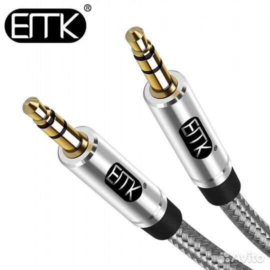 Аудиокабель AUX 2 x 3,5mm mini jack EMK 9