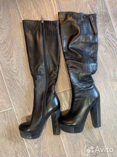 Сапоги- ботфорты натуральная кожа 36 новые