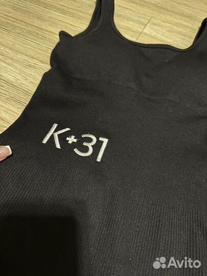 Комбинезон черный фитнес S костюм спортивный