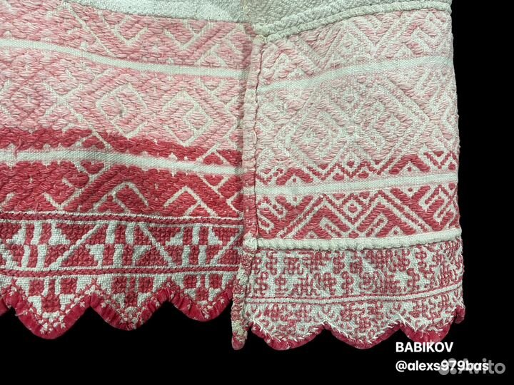 Старинная скатерть 19 век Браное ткачество