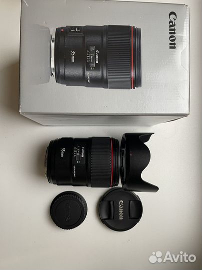 Объектив Canon ef 35mm 1.4 ii