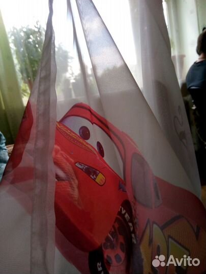 Тюль в детскую Тачки