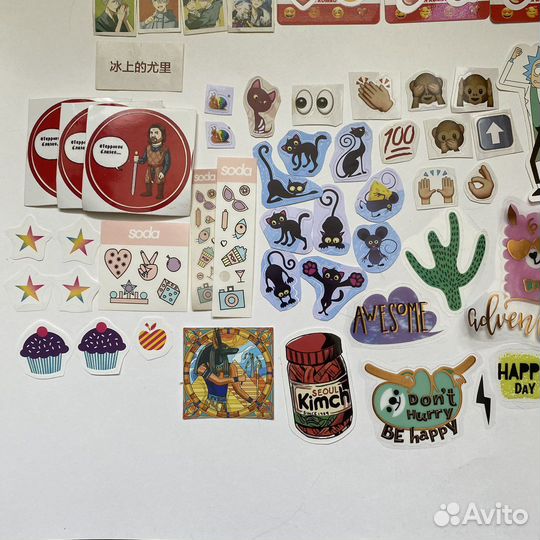 Наклейки (аниме, стикеры, эмоджи, рик и морти)
