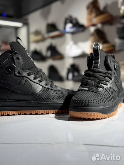 Nike Air Force 1 high lunar duckboot зимние черные