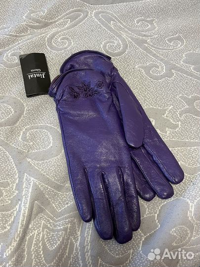 Перчатки женские кожаные