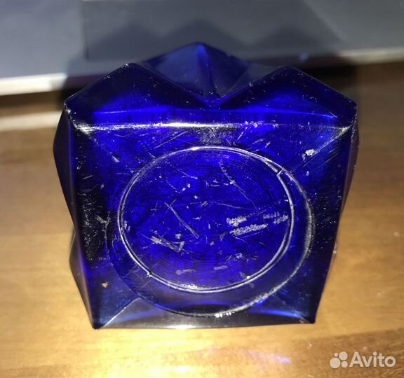 Винтаж-ретро: флакон кобальтовое стекло СССР 1950е