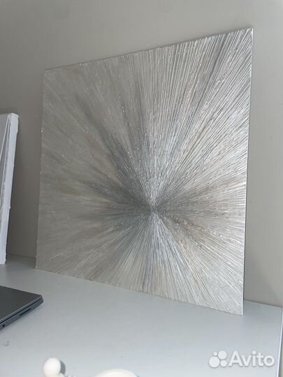 Текстурная картина в перламутровых цветах