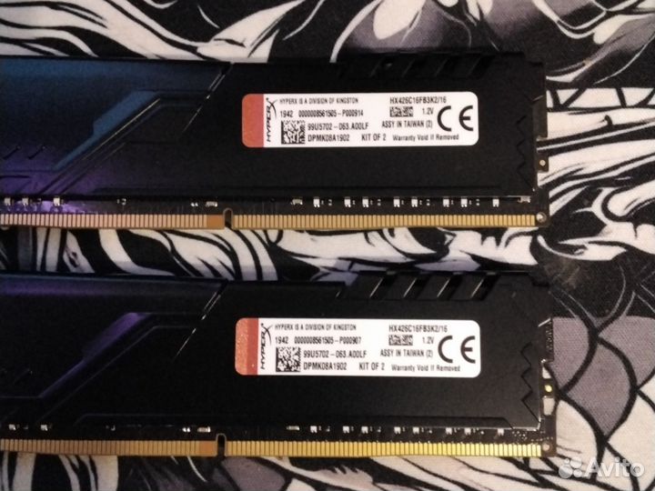 Оперативная память ddr4 16gb 2666 kingston hyperx