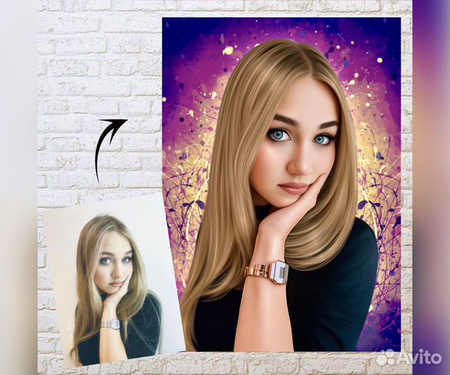 Портрет, картина по фото на холсте Владимир