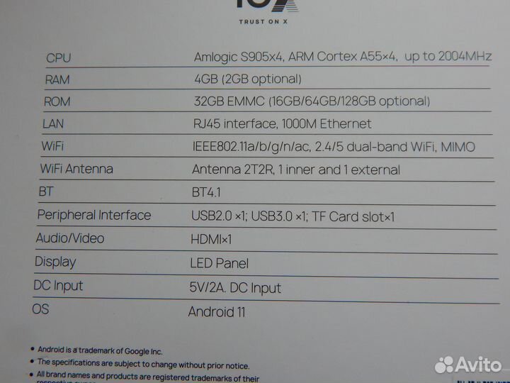 Приставка Ugoos TOX3 (2 ревизия) Новая под ключ