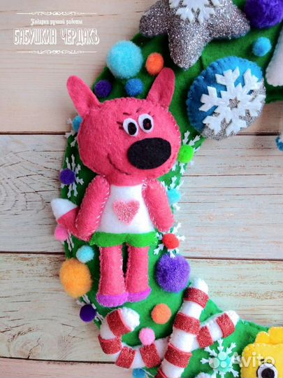 Новогодний венок 'Мишки'. Ручная работа