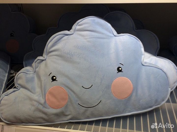 Подушка облако икеа тучка голубая