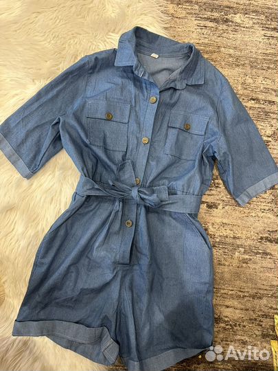 Комбенезон джинсовый 46.46-48 новый