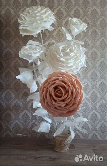 Торшер роза из изолона