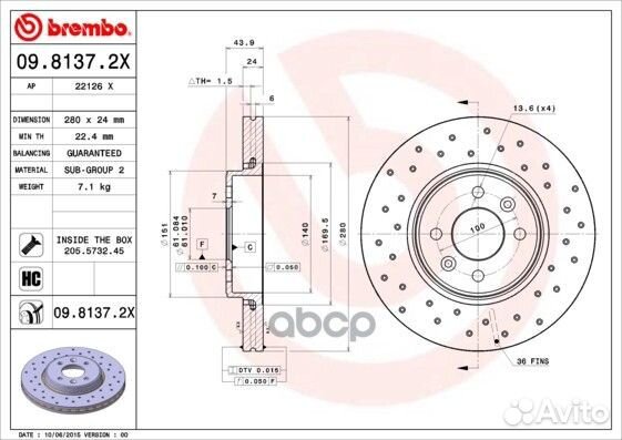 Диск тормозной передн, renault: clio II 98, CL