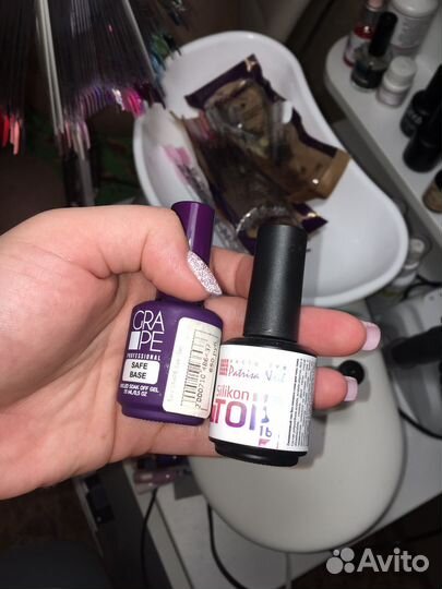 Цветные гель лаки 57шт базы топы 11шт