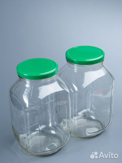 Банки 3 литра (3000мл) кубышка квадрат