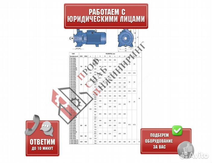 Насос F 40/160 A PN10 3х400В/50 Гц Pedrollo 4FN401