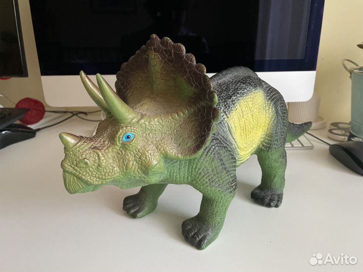 Игрушка динозавр резиновая большая