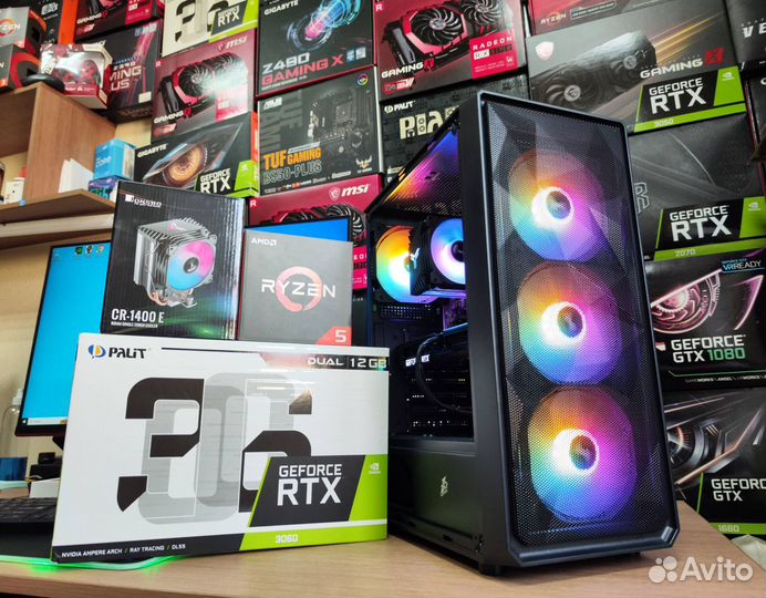 Новый пк Ryzen 5 5500/ RTX3060/ полный комплект