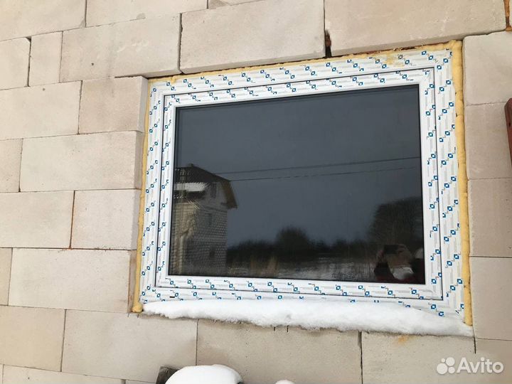 Окно пластиковое 2-хкамерный пакет(3 стекла) 1*1,2