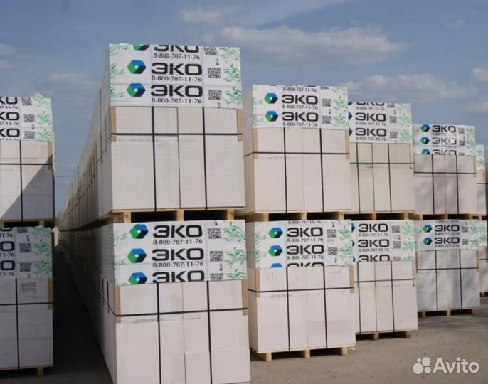 Газоблок с доставкой эко D400 B2,5 250x600x100