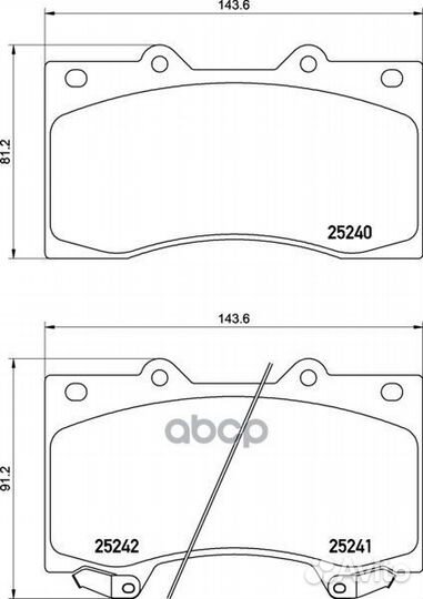 Колодки тормозные дисковые перед NP2018 NIS