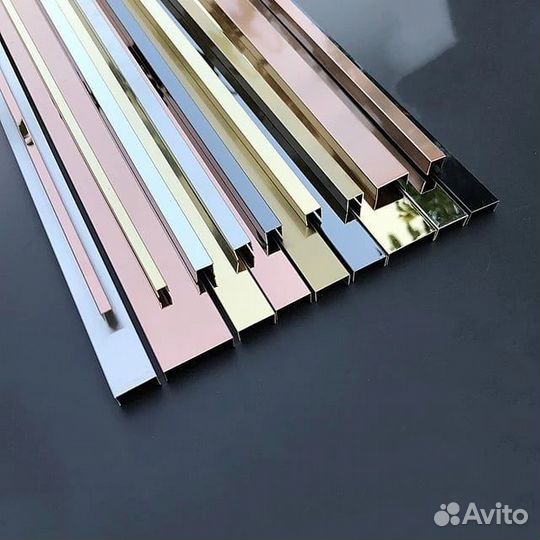 Молдинг П-образный черный глянец