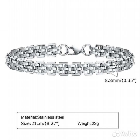 Браслет унисекс из нержавеющей стали