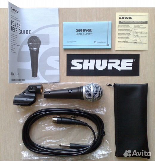 Микрофон вокальный shure PGA48 для караоке и речи