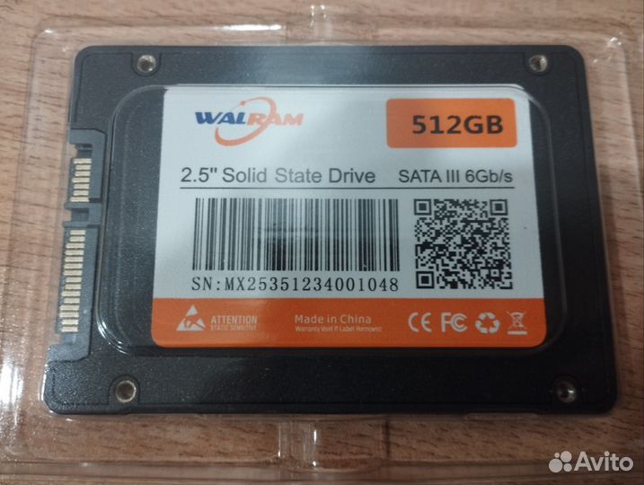 Ssd 512gb Walram новый