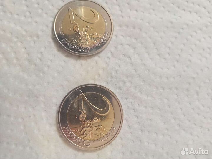Пара монет 2 Евро 2020г, Люксембург, состояние UNC