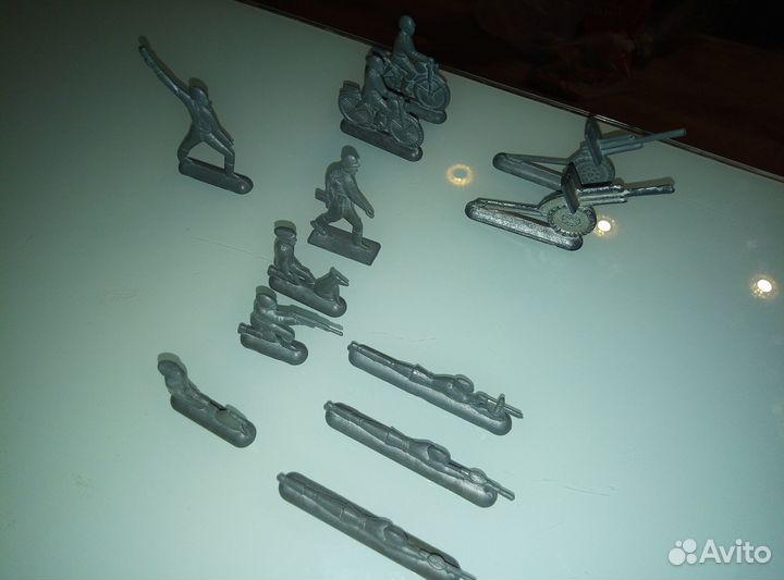 Оловянные солдатики СССР, артиллерия, стрелки 27шт